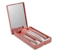 MUSISALY Eco-friendly Travel Makeup Brush Set Set Mirror Essential Tools for Women Portable Compact Easy-taken