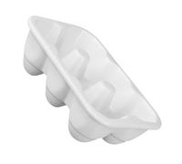 MUSISALY Egg 6-compartment Strengthened High-temperature Holder in The Porcelain with Ceramic Storage Organizer Tray White for Refrigerator Fridge and Cooking