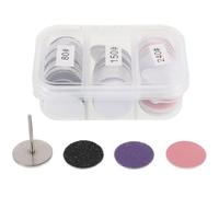 MUSISALY Electric Foot Callus Remover Discs Sandpaper Set for Dead Skin Polishing on Heels and Feet Easy Polishing Sandpaper Discs for Home Use 1 Box with 80# 150# 240# Grits