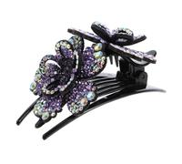 MUSISALY Elegant Rhinestone Hair Barrette Ponytail Hair Clip Resin Material Beautiful Sparkly Design No Uncomfortable Pulling Holds up Day Suitable for Girls Women Ceremonies Anniversary