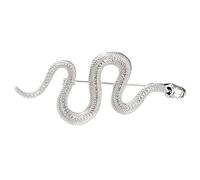 MUSISALY Elegant Snake Shape Alloy Brooch Clothing Ornament Silver Colour Stylish Brooch Pin Easy to Match for Jackets and Dresses