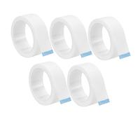 MUSISALY Eyelash Tape for Lash Extensions 5 Rolls 4.3m Breathable Non-woven Fabric White for Makeup Artists and Lash Technicians