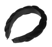 MUSISALY Fashion Hair Headband Creative Cloth Braid Hair Band for Women and Girls Velvet Twist Design Durable Black Accessories for Parties and Daily Wear