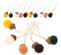 MUSISALY Felt Acorn Ornaments Handmade Chrisrmas Hanging Ornaments Fake Acorn Felt Chrisrmas Tree Decorations For Xmas Party Favors DIY Crafts Farmhouse Mantel Wall Decor 25pcs
