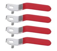MUSISALY Fire Valve Handle Replacement Lever Rapid Operation and Anti-Slip Design 4pcs Red with Hole Diameter 8x12mm, Rubber and Iron Material for Gate Valve System for Garden Irrigation