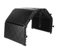 MUSISALY Five-door Mic Sound Absorbing Pad Mic Isolation Shield Microphone Accessories Foldable Design Easy to Carry Black Abs Eva Soundproof Cover for Recording Studio