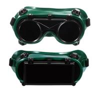 MUSISALY Flip-up Welding Protective Glasses 2pcs Plastic Lens with Vent Design and Radiation Protection for Industrial Welders During Grinding