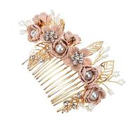 MUSISALY Flower Bride Hair Comb Elegant Floral Side Comb for Wedding Hair Accessories Design Easy to Wear for Brides and Bridesmaids
