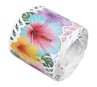 MUSISALY Flower Bulletin Board Border Trim Scalloped Leaf Cutout Decoration for Classroom Home Office Party Versatile Summer Luau Floral Borders for Bulletin Board Display