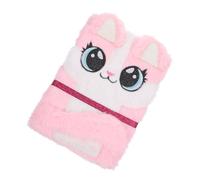 MUSISALY Fluffy Fox Plush Cover Notebook A5 Size, Diary for University Students with Smooth Liner, for Travel Journals and Creative Notes