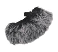 MUSISALY Fluffy Furry Microphone Windshield Cover with Noise Reduction for Smartphone Live Streaming, Mini Windproof Mic Muff with Power Input, Outdoor Microphone Windscreen for Audio