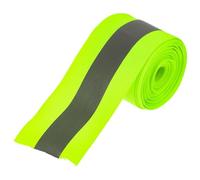 MUSISALY Fluorescent Green Reflective Tape Roll High Visibility Fabric Strip for Clothing Backpacks Outdoor Safety Dual Day Night Warning Trim