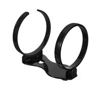 MUSISALY Foldable Cup Holder for Beach Bag and Water Bottles Quick Attach Detach Plastic Beverage Holder in Black Space-saving for Pool and Beach Use