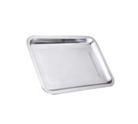 MUSISALY Food Tray with Smooth Edges Thickened Stainless Steel 43x33cm Flat Square Baking Pan and Easy-clean Surface for Baking and Serving Food