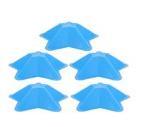 MUSISALY Football and Portable PE Material with Smooth Surface Blue 5pcs Training Discs Realistic Design Cones for Soccer and Football Party Decor and Outdoor Soccer Games