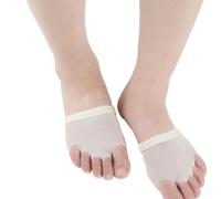 MUSISALY Forefoot Pads Made of Polyester and Fiber Beige Foot Protector Comfortable High Flexibility Dance Socks with Five Holes for Ballet and Latin Dance for Dancers Foot Care