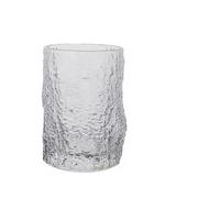 MUSISALY Glass Drink Cup Smooth Rim Simple and Unique Design with Bark Texture and Meticulous Workmanship, for Home and Restaurant Use Juice and Water Glass
