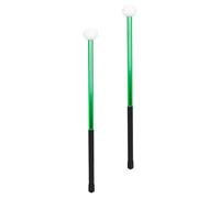 MUSISALY Green Felt Head Alloy Fixed Pitch Marching Drumsticks for Beginners and Children, Practical and Sturdy Percussion Mallets for Performance and Practice
