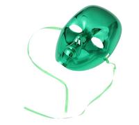 MUSISALY Green Plastic with Flexible Band Design Full Face Carnival Mask Easy to Fit Costume Accessory for Halloween Party and Fancy Dress Ball for Adults