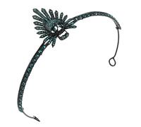 MUSISALY Halloween Rhinestone Skull Tiara Lightweight Goth Crown Headpiece with Fine Detail for Women Halloween Party Festival Cosplay Queen Headdress Accessory