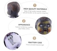 MUSISALY Halloween Voice-Activated Induction Walking Doll , Glowing Scary Doll Prop for Haunted House Party Decoration, Battery Not Included