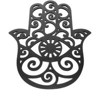 MUSISALY Hand Shaped Hamsa Hand with Beautiful Texture Pattern Evil Eye Wall Decor Made of Sturdy Density Board Not Easy to Deform or Break, Vintage Style Wall Decoration for Living Room