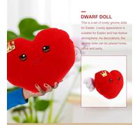 MUSISALY Heart-Shaped Angel Plush Pillow Red with Big Eyes Soft Decorative Cushion for Valentine’S Day and Home Decor