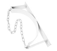 MUSISALY Heavy Duty Single Gas Cylinder Wall Bracket with Safety Chain, White Propane Tank Mount for Laboratory and Industrial Use, Gas Canister Stabilising Stand for Wall Or Vehicle