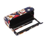 MUSISALY Japanese Style Lipstick Organizer Mirror Women's Portable Makeup Storage Box Handcrafted Mini Case for Lipstick Lip Gloss