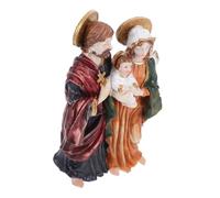 MUSISALY Jesus Birth Statue Resin Nativity Figurine Catholic Family Sculpture for Home Decor Baptism Gift Spiritual Blessings Tabletop Religious Ornament