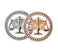MUSISALY Justice Scale Lapel Pins 2pcs Vintage Alloy Brooches for Judges and Women’s Coats, Durable Metal Lawyer Brooches for Daily Wear and Legal Attire