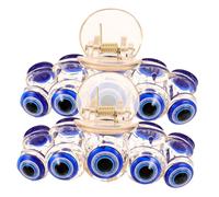 MUSISALY Large Jaw Clips Evil Eyes for Women 2pcs Blue Hair Clips Decorative Hairpin