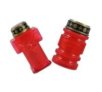 MUSISALY Led Candle Lights for Cemetery 2 Pack Flameless Prayer Lamps Religious Decor Outdoor Battery Operated Church Inspired