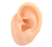 MUSISALY Left Ear Silicone Ear Model for Piercing Practice and Jewelry Display Realistic Soft Flesh-Colored for Professional Training and Body Piercing