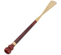 MUSISALY Long Handle Shoe Horn with Rosewood and Copper Construction, Shoe Helper for Men and Women, Ideal for Using with Winter Boots and Daily Footwear