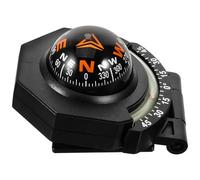 MUSISALY Luminous Automotive Ball Compass with Adjustable Tilt, Foldable Dashboard Mount, Double-sided Adhesive for Vehicle and Boat Navigation