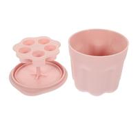 MUSISALY Makeup Brush Cleaning Pad Bowl in Pink with Pp and Tpr Material Cleans Makeup Brushes without Hurting Bristles for Drying at Home