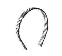 MUSISALY Metal Teeth Wide Hair Comb Women Hairband Headband Black for Elderly Hair Care
