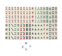 MUSISALY Mini Mahjong Set for Mahjong Lovers with Abs Material and Complete Accessories, Lightweight and Easy to Carry for Home and Bars, Travel Party Game