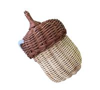 MUSISALY Mini Rattan Handwoven Bag Lightweight Crossbody Purse Lovely Photography Prop Natural Material Woven Pouch for Creative Photo Accessory