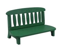 MUSISALY Mini Wooden Settee Model Green Vintage Photo Prop Creative Home Ornament for Dollhouse Office Cafe Decoration