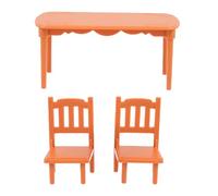 MUSISALY Miniature Dollhouse Dining Table Chair Mini Plastic Kitchen Furniture for Dollhouse Collectors Lightweight and Easy to Clean Miniature Table and Chairs for Playhouses