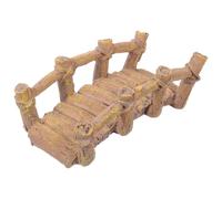 MUSISALY Miniature Wooden Bridge Sand Tray Ornament for Garden Decor, Small Resin Decorative Bridge Prop for Yard Landscaping and Desktop Display