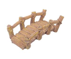 MUSISALY Miniature Wooden Bridge Sand Tray Ornament for Garden Decor, Small Resin Decorative Bridge Prop for Yard Landscaping and Desktop Display