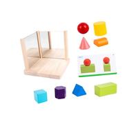 MUSISALY Mirrored Blocks Cognitive for Logical Thinking and Spatial Structure Training Unique Mirror Design Enhances Imagination and Hand-eye Coordination Educational Montessori Learning
