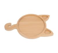 MUSISALY Mosaic Base Cat Shaped Bamboo Blank Coaster Tray for Drinking Cups and Coffee Mugs, DIY Mosaic Craft and Home Decor
