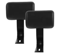 MUSISALY Motorcycle Backrest 2pcs Black Sponge Padded Rear Rest Seat Cushion Universal Safety Back Support for Electric Bicycle Cycling