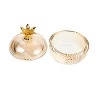 MUSISALY Nail Art Crystal Pencil Washing Cup Glass Container Lid Embossed Design for Monomer Acrylic Nail Liquid and Decorative Storage