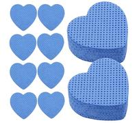 MUSISALY Nail Polish Remover Pads Single-use Heart-shaped Cotton 200pcs Blue 200/box for Gel Nails Eyelash Extensions Professional Needs