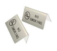 MUSISALY No Signs Tabletop Display 2pcs Stainless Steel Sleek Minimalist Enforcing No- with Sturdy Material for Business and Restaurants